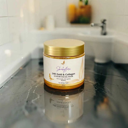 Skin by Flora 24K Gold and Collagen Anti-Wrinkle Face Mask bathroom lifestyle image