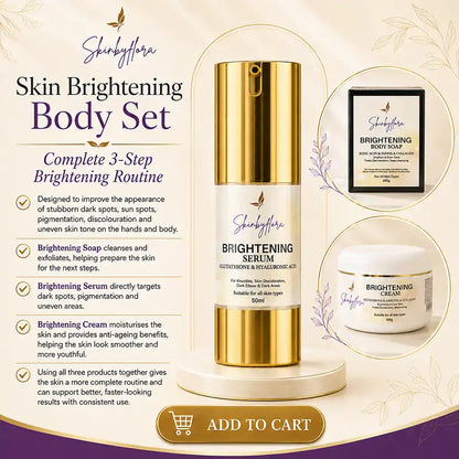 Skin by Flora complete brightening set with soap serum and cream