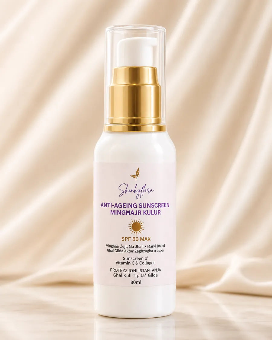 Skin by Flora Anti-Ageing Sunscreen SPF 50 Max without colour studio product image