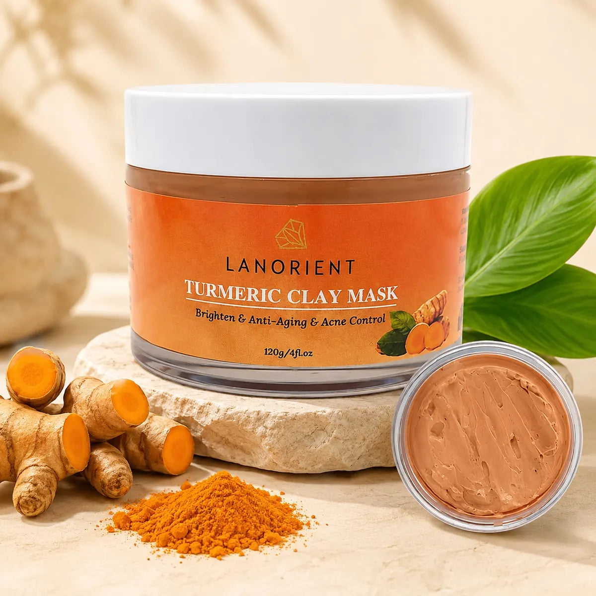 Turmeric Clay Face Mask product with turmeric ingredients