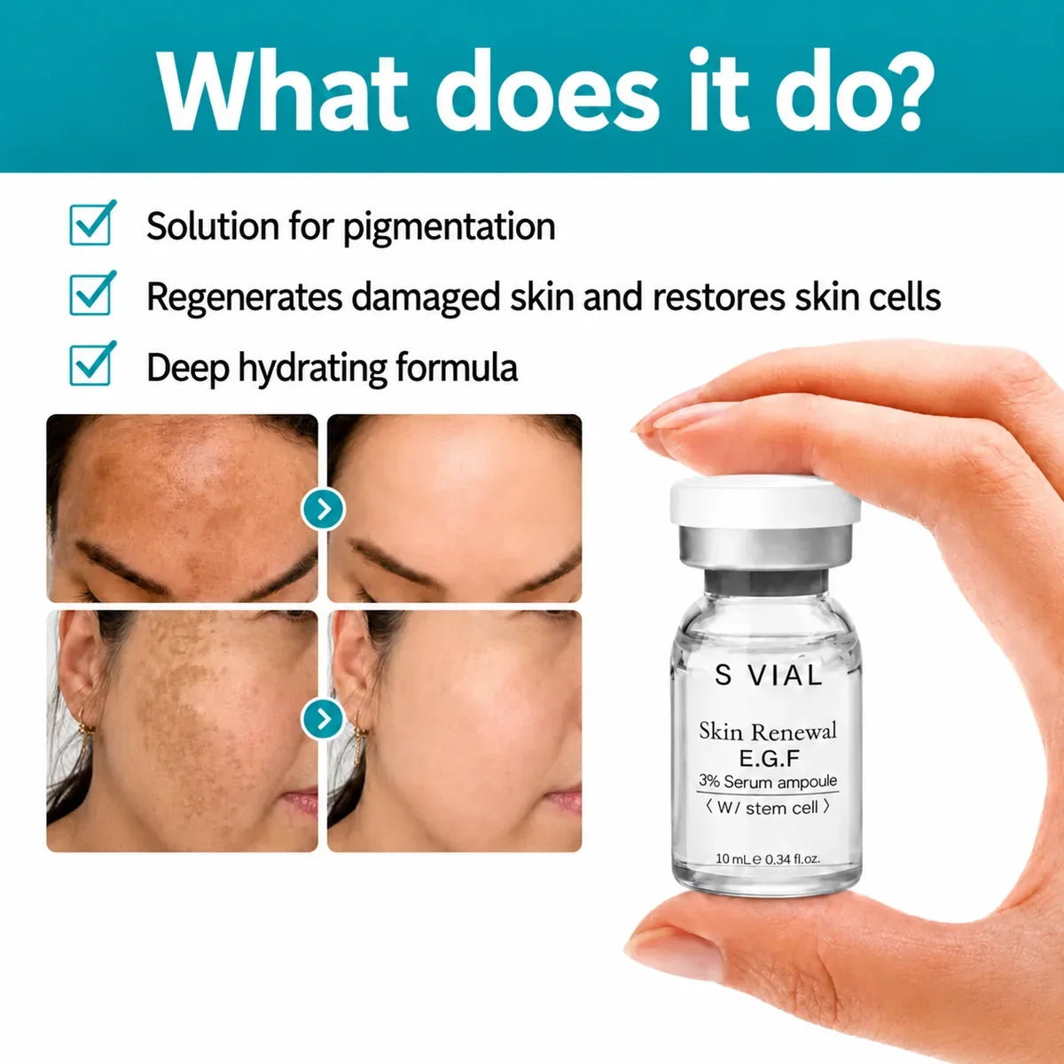 Skin Renewal 3% EGF Serum highlighted benefits